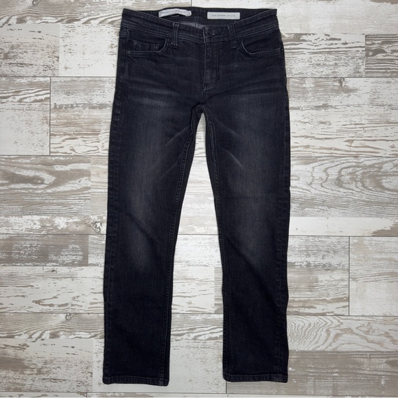 Pilcro and the Letterpress Denim - Pilcro & The Letterpress Slim Straight Jeans Black Gray Wash Women’s Size 25